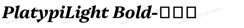 PlatypiLight Bold字体转换